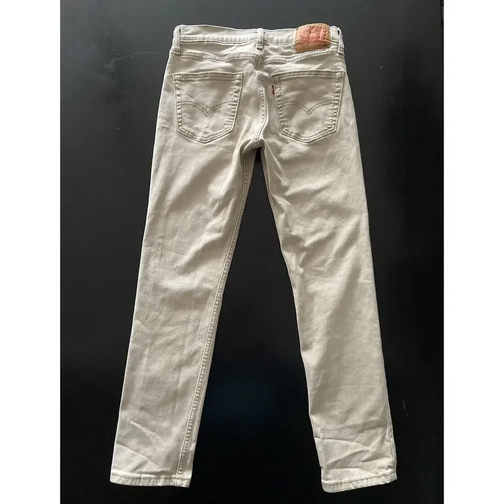 LEVI’S 511 Slim Fit Tan Denim Jeans sz 31x32 (actual 29x29)